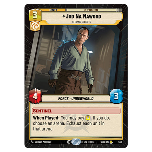 Jod Na Nawood card from the Star Wars Unlimited set Ashes of the Empire
