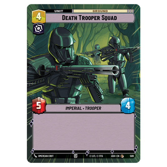 Death Trooper Squad card from the Star Wars Unlimited set Ashes of the Empire