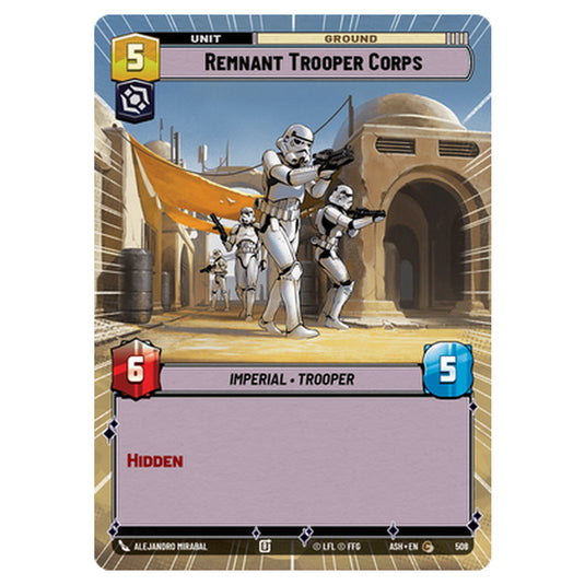 Remnant Trooper Corps card from the Star Wars Unlimited set Ashes of the Empire