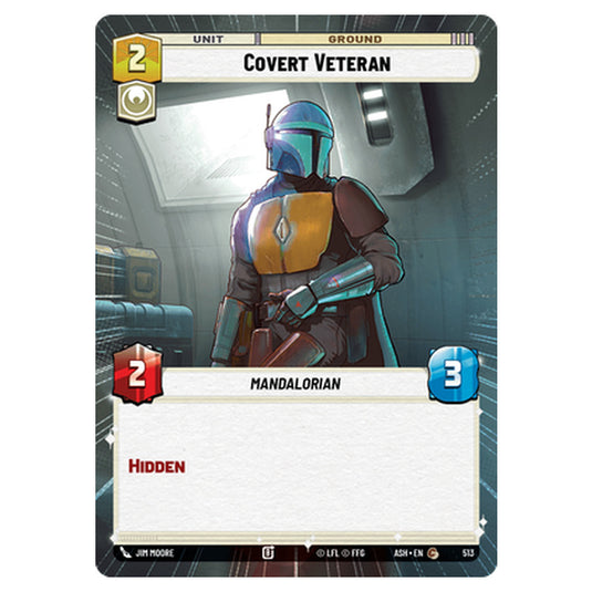 Covert Veteran card from the Star Wars Unlimited set Ashes of the Empire