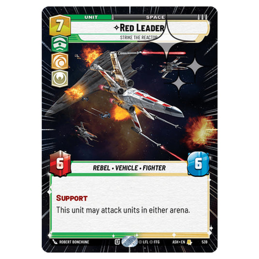 Red Leader card from the Star Wars Unlimited set Ashes of the Empire