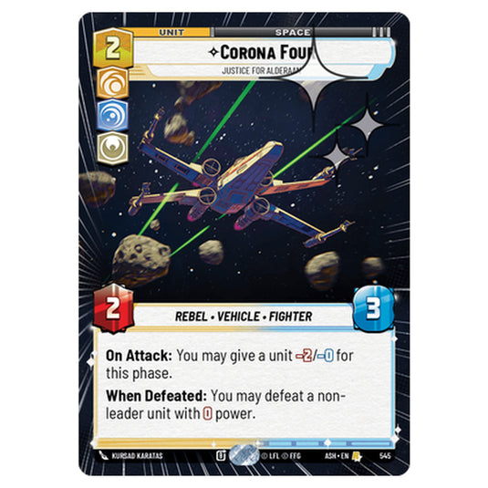 Corona Four card from the Star Wars Unlimited set Ashes of the Empire