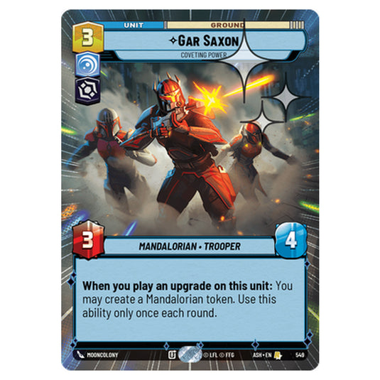 Gar Saxon card from the Star Wars Unlimited set Ashes of the Empire