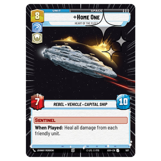 Home One card from the Star Wars Unlimited set Ashes of the Empire