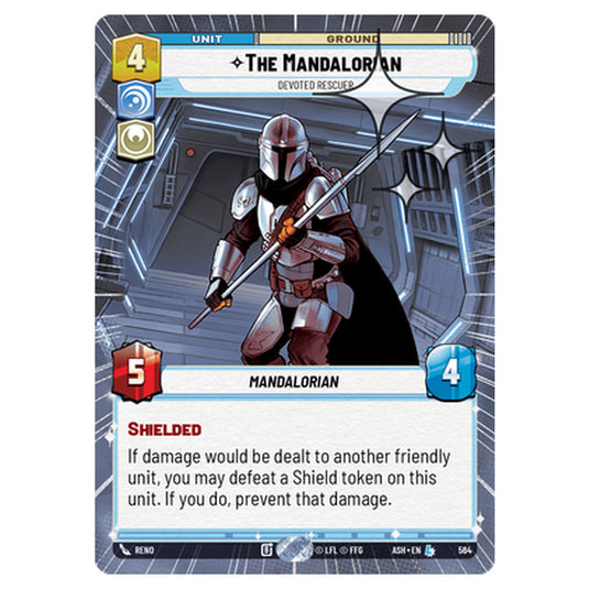 The Mandalorian card from the Star Wars Unlimited set Ashes of the Empire