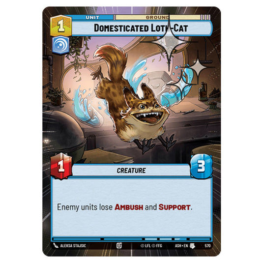 Domesticated Loth-Cat card from the Star Wars Unlimited set Ashes of the Empire
