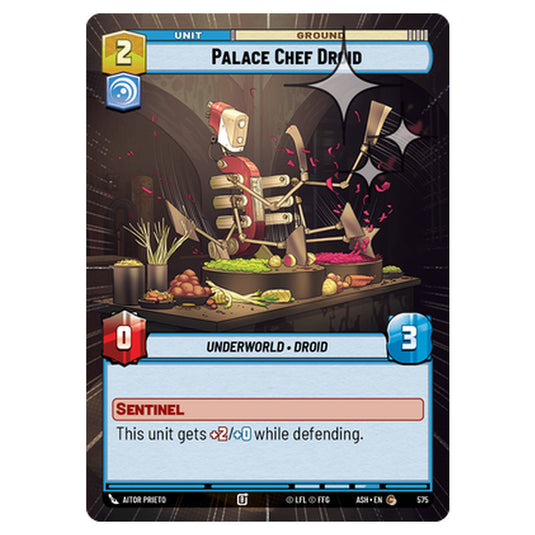 Palace Chef Droid card from the Star Wars Unlimited set Ashes of the Empire