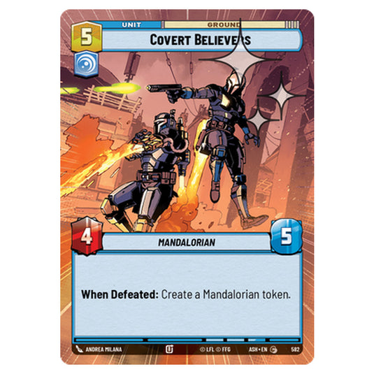 Covert Believers card from the Star Wars Unlimited set Ashes of the Empire