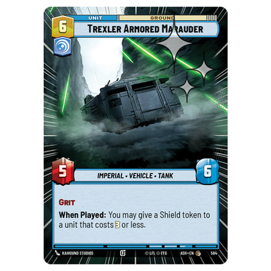 Trexler Armored Marauder card from the Star Wars Unlimited set Ashes of the Empire