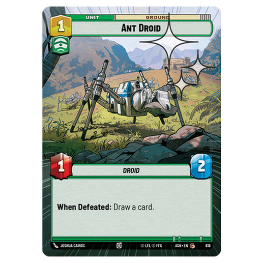 Ant Droid card from the Star Wars Unlimited set Ashes of the Empire