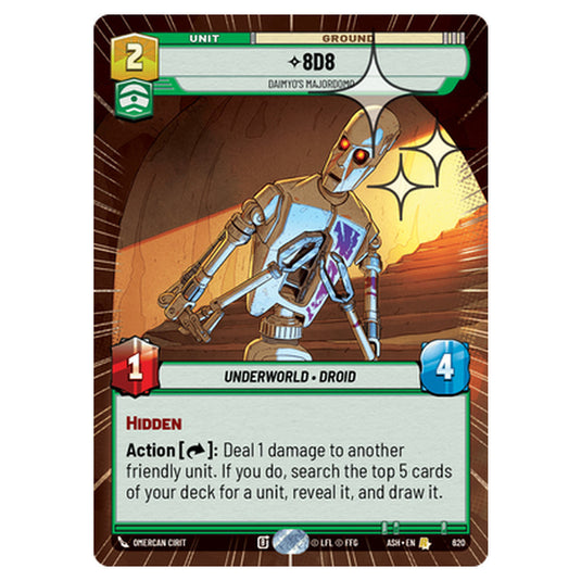 8D8 card from the Star Wars Unlimited set Ashes of the Empire