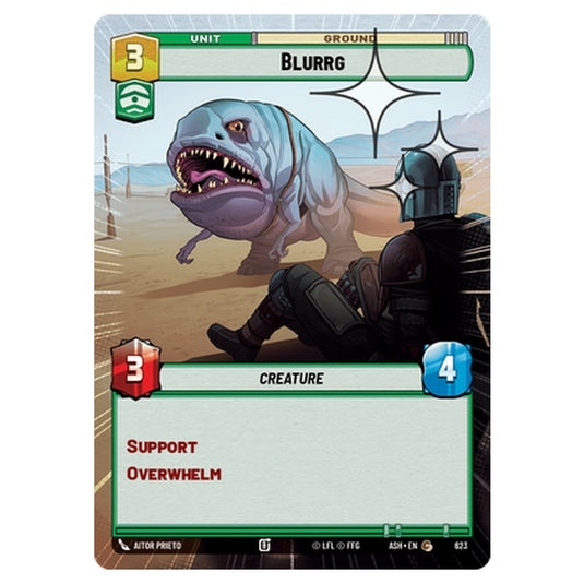 Blurrg card from the Star Wars Unlimited set Ashes of the Empire