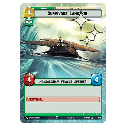 Survivors' Langskib card from the Star Wars Unlimited set Ashes of the Empire