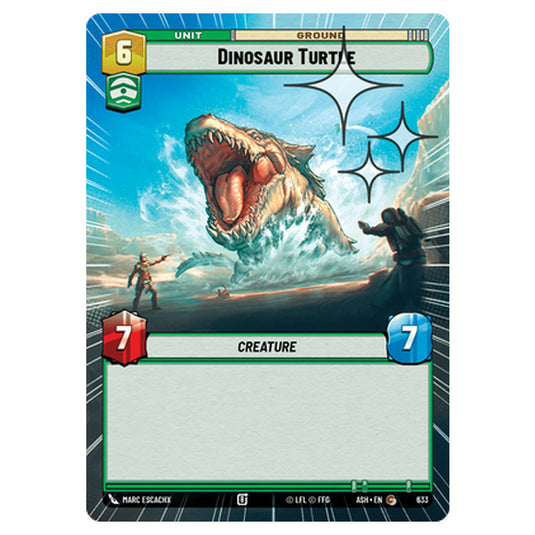 Dinosaur Turtle card from the Star Wars Unlimited set Ashes of the Empire