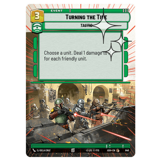 Turning the Tide card from the Star Wars Unlimited set Ashes of the Empire