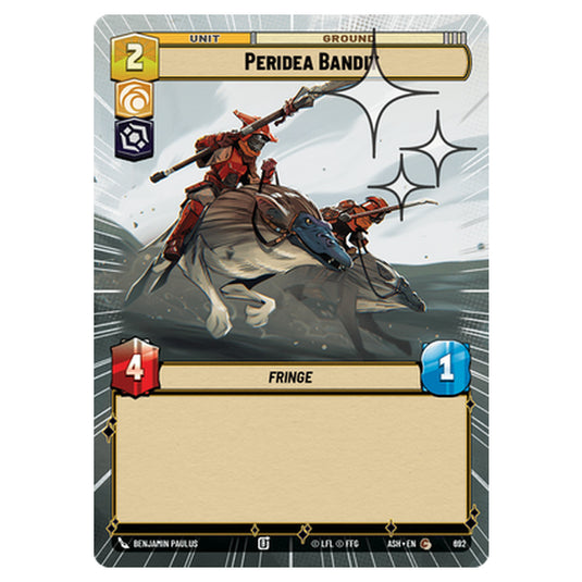 Peridea Bandit card from the Star Wars Unlimited set Ashes of the Empire