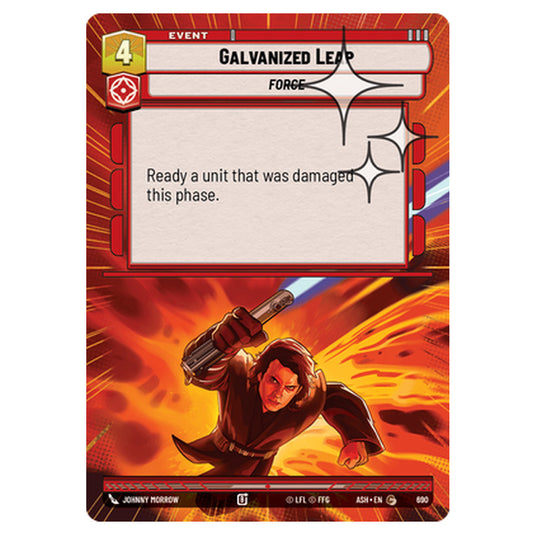 Galvanized Leap card from the Star Wars Unlimited set Ashes of the Empire