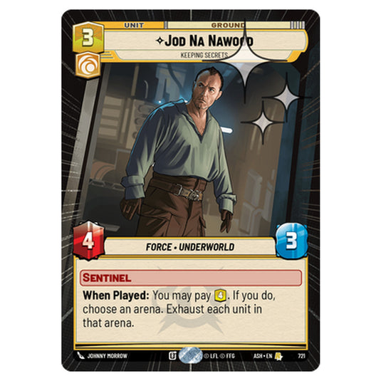 Jod Na Nawood card from the Star Wars Unlimited set Ashes of the Empire