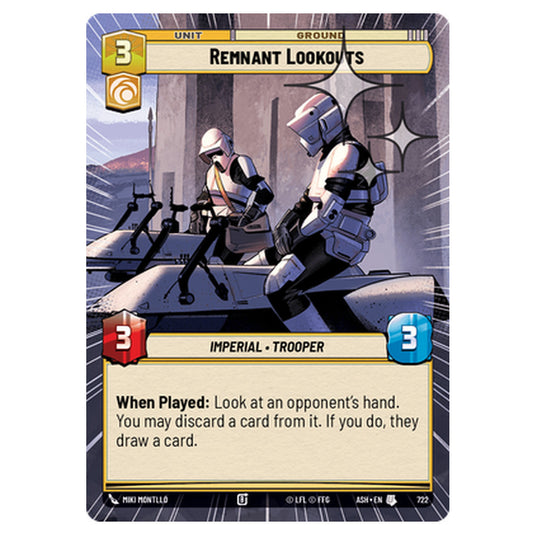 Remnant Lookouts card from the Star Wars Unlimited set Ashes of the Empire