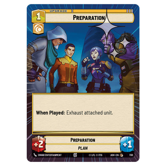 Preparation card from the Star Wars Unlimited set Ashes of the Empire
