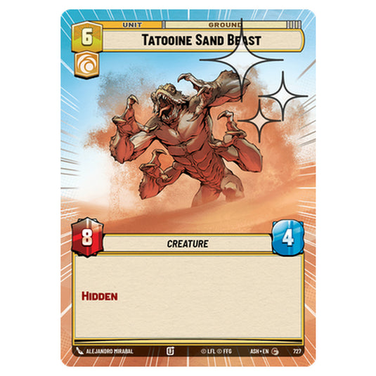 Tatooine Sand Beast card from the Star Wars Unlimited set Ashes of the Empire
