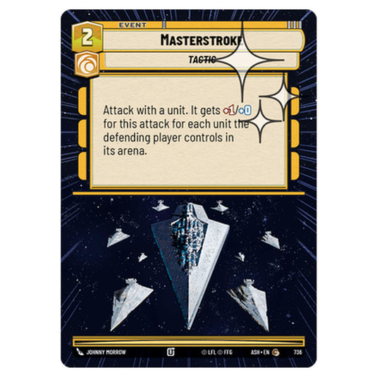 Masterstroke card from the Star Wars Unlimited set Ashes of the Empire