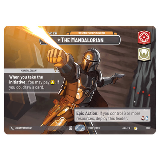 The Mandalorian card from the Star Wars Unlimited set Ashes of the Empire