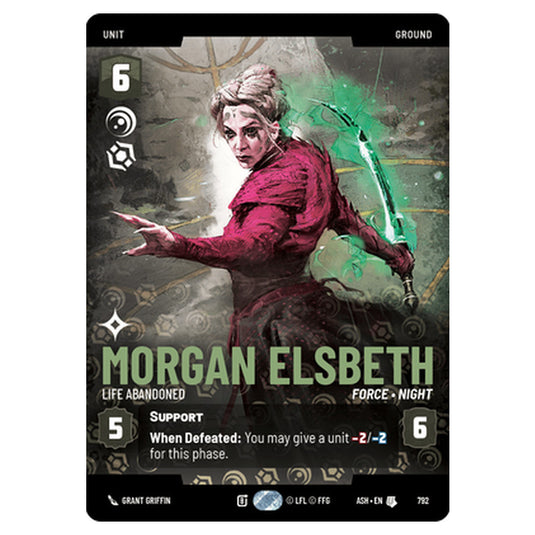 Morgan Elsbeth card from the Star Wars Unlimited set Ashes of the Empire