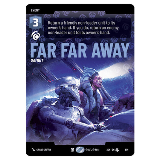 Far Far Away card from the Star Wars Unlimited set Ashes of the Empire