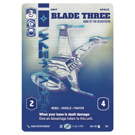 Blade Three card from the Star Wars Unlimited set Ashes of the Empire