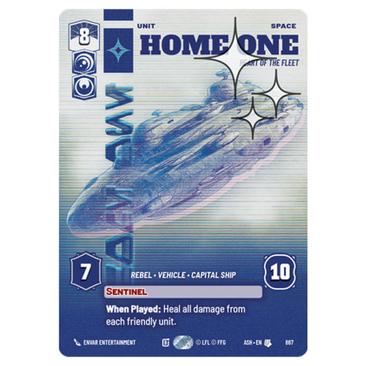 Home One card from the Star Wars Unlimited set Ashes of the Empire