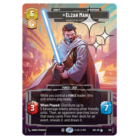 Elzar Mann card from the Star Wars Unlimited set Ashes of the Empire