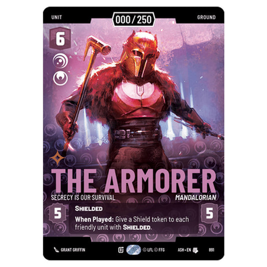 The Armorer card from the Star Wars Unlimited set Ashes of the Empire