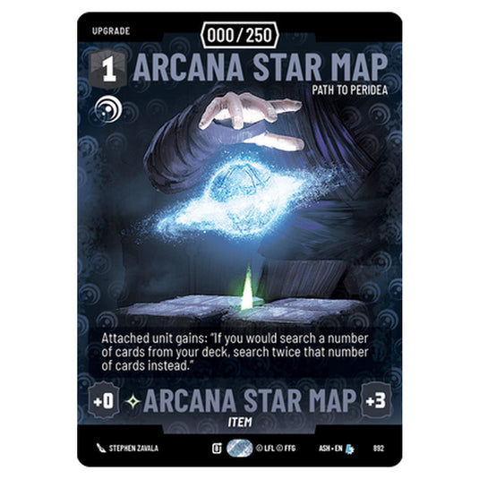 Arcana Star Map card from the Star Wars Unlimited set Ashes of the Empire
