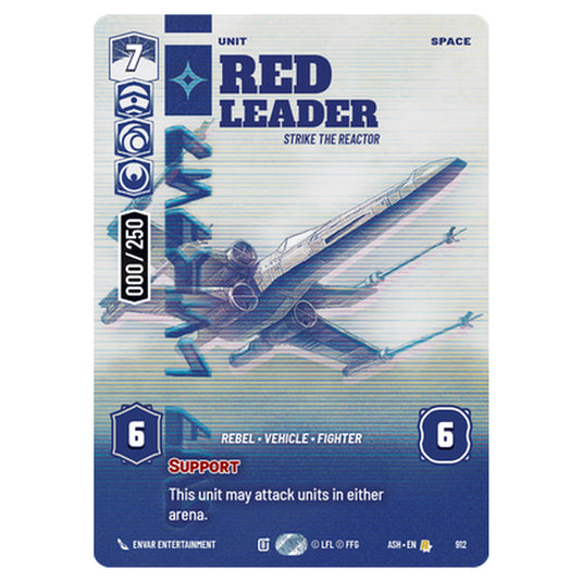 Red Leader card from the Star Wars Unlimited set Ashes of the Empire