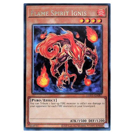 Yu-Gi-Oh! - Light of Destruction (2024 Reprint) - Flame Spirit Ignis (Rare) LODT-EN087