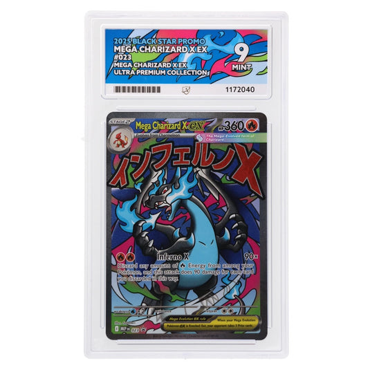 Pokemon - 2025 Black Star Promo - Mega Charizard X ex MEP 023 - ACE 9 MINT