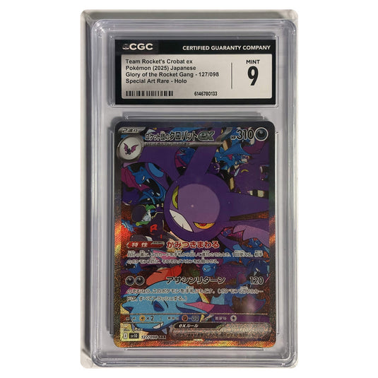 Pokemon - Glory Of Team Rocket Gang - Team Rocket's Crowbat ex 127/098 - Japanese - CGC 9 MINT