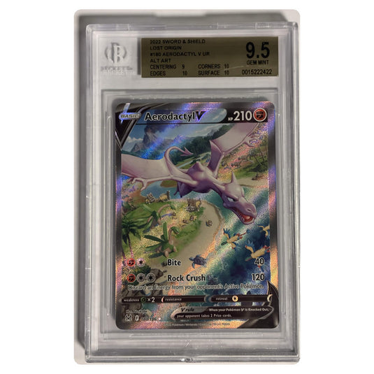 Pokemon - Lost Origin - Aerodactyl V 180/196 - Beckett 9.5