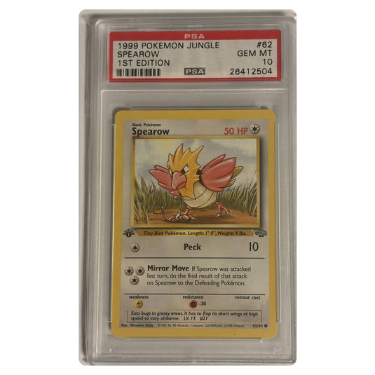 Pokemon - Jungle - Spearow 62/64 - 1st Edition - PSA 10 GEM MINT