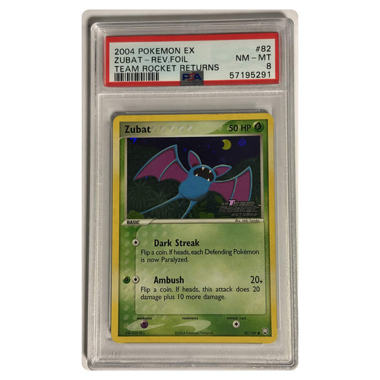 Pokemon - Team Rocket Return - Zubat 82/109 Reverse Foil - PSA 8 NM-MT