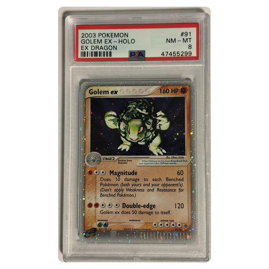 Pokemon - EX Dragon - Golem EX 91/97 - PSA 8 NM-MT