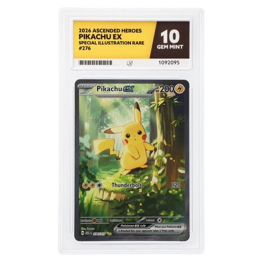 Pokemon - Ascended Heroes - Pikachu ex 276/217 - ACE 10 GEM MINT