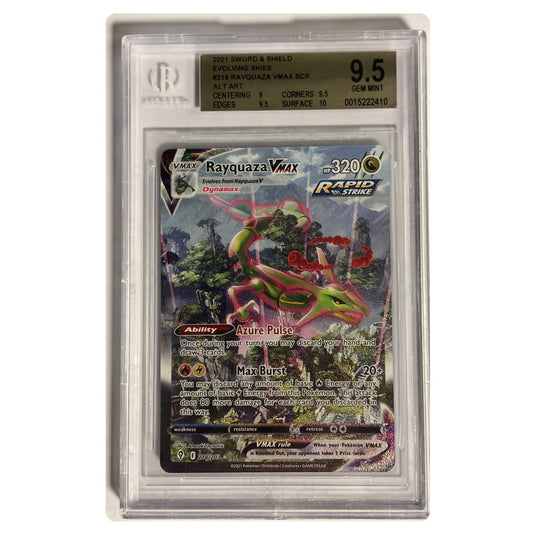 Pokemon - Evolving Skies - Rayquaza VMAX 218/203 - Beckett 9.5