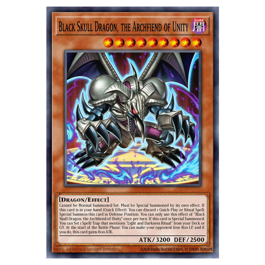 Black Skull Dragon, the Archfiend of Unity BETB-EN026-SR card from the Yu-Gi-Oh! set Beyond the Brave