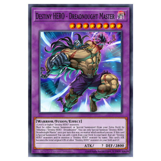 Destiny HERO - Dreadnought Master BETB-EN037-SR card from the Yu-Gi-Oh! set Beyond the Brave