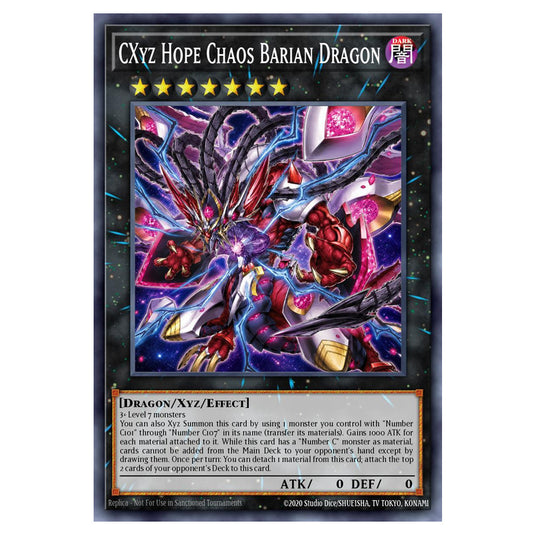 CXyz Hope Chaos Barian Dragon BETB-EN044-UR card from the Yu-Gi-Oh! set Beyond the Brave
