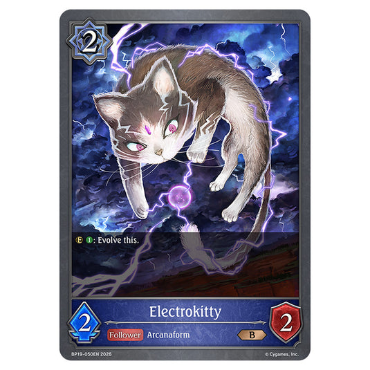 Electrokitty BP19-050EN card from the Shadowverse: Evolve set Eightfold Retribution & Omens and Heirs