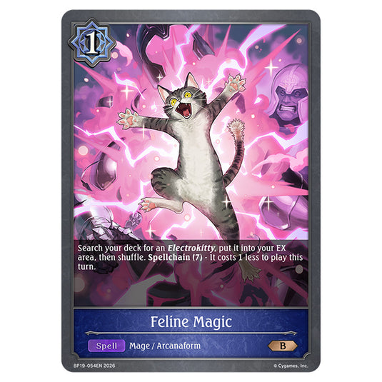 Feline Magic BP19-054EN card from the Shadowverse: Evolve set Eightfold Retribution & Omens and Heirs