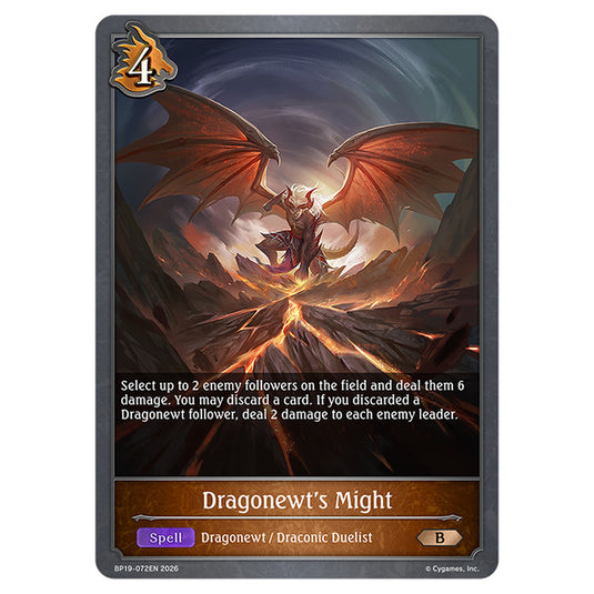 Dragonewt's Might BP19-072EN card from the Shadowverse: Evolve set Eightfold Retribution & Omens and Heirs